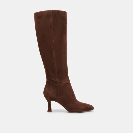 Dolce Vita Gyra Extra Wide Calf Brown Suede Boots