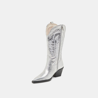 Dolce Vita Ryland Extra Wide Calf Silver Boots