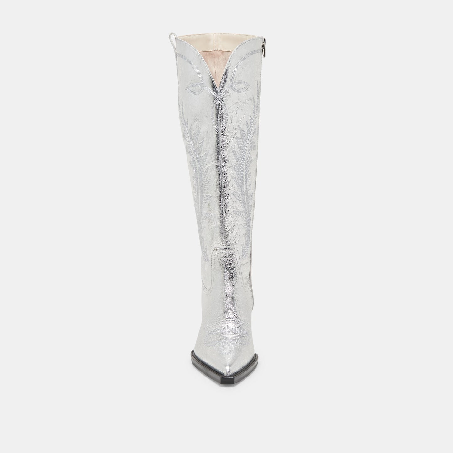 Dolce Vita RYATT WIDE CALF BOOTS SILVER DISTRESSED LEATHER