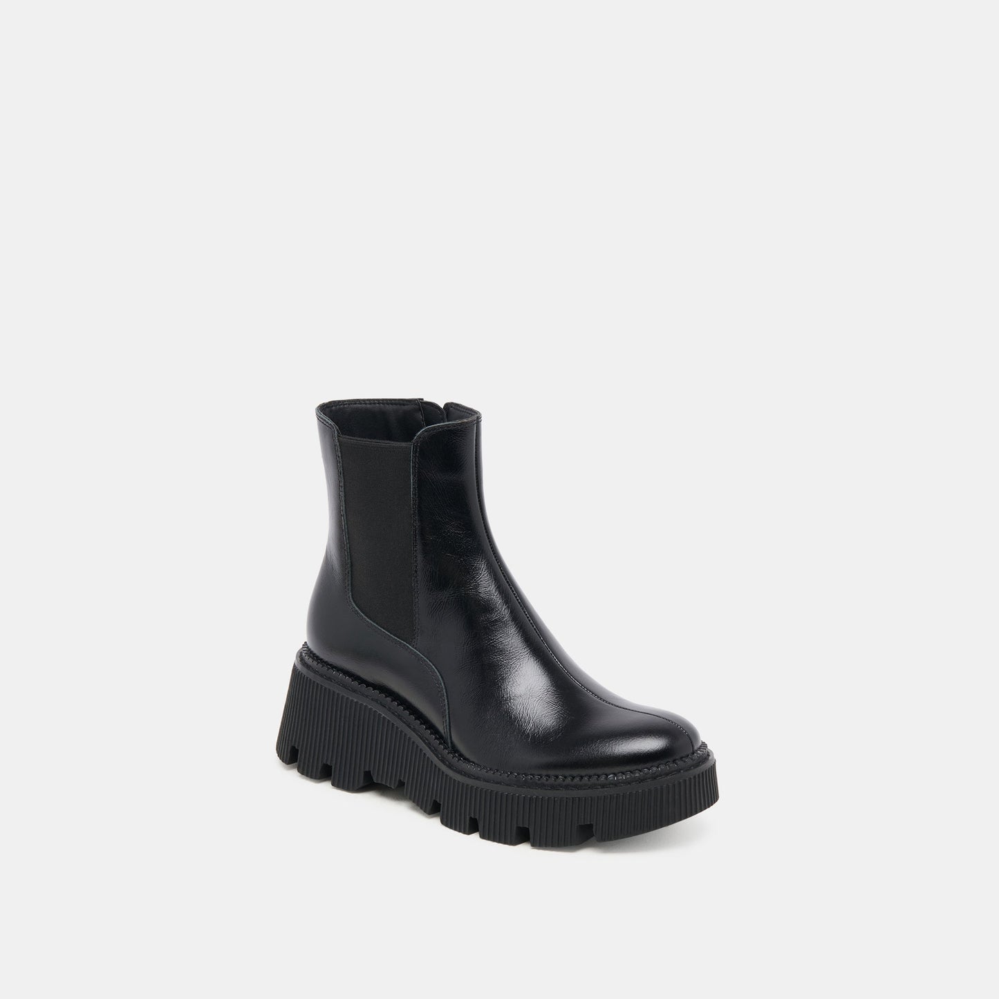 Dolce Vita Emmet H2O Waterproof Midnight Crinkle Patent Wide Boots