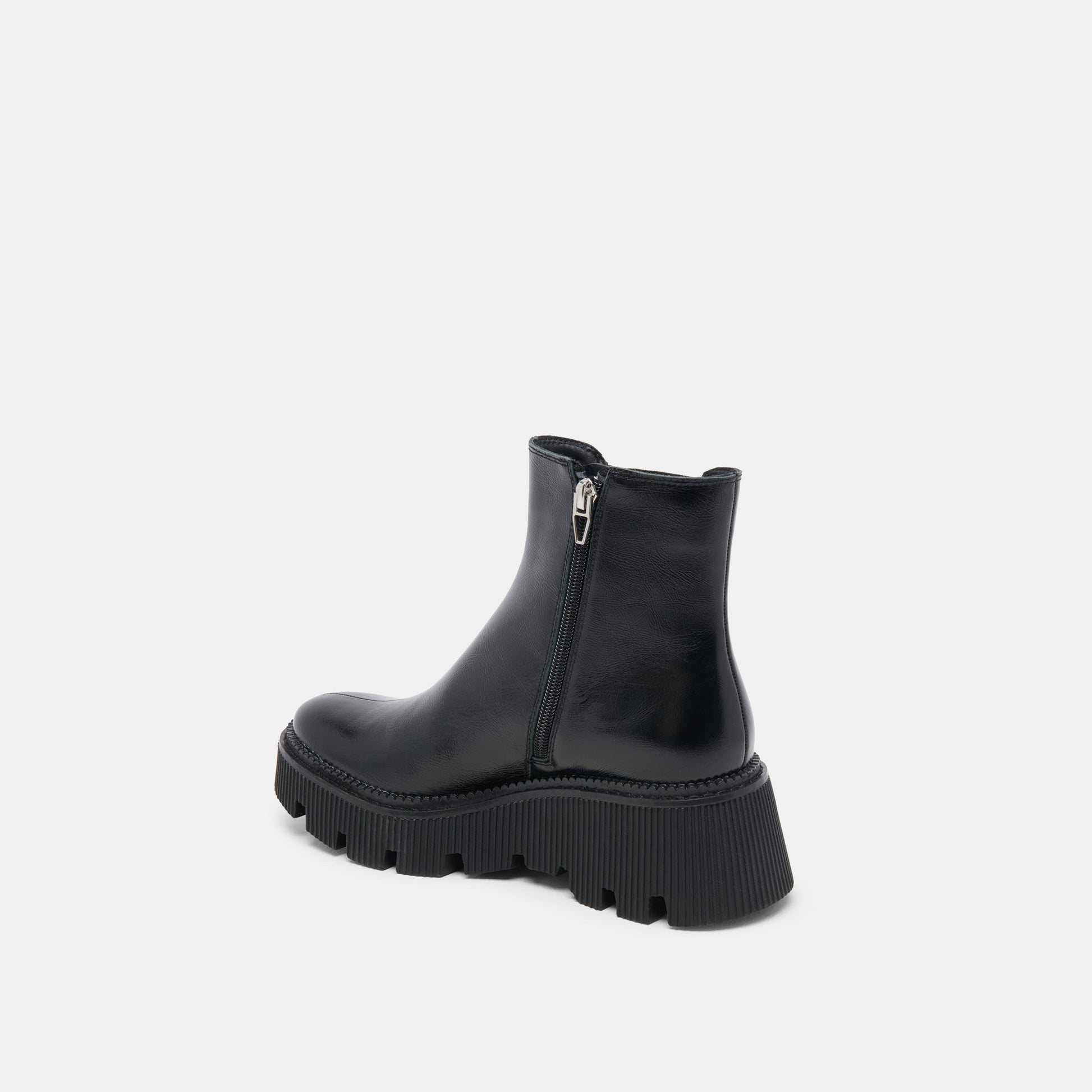 Dolce Vita Emmet H2O Waterproof Midnight Crinkle Patent Wide Boots