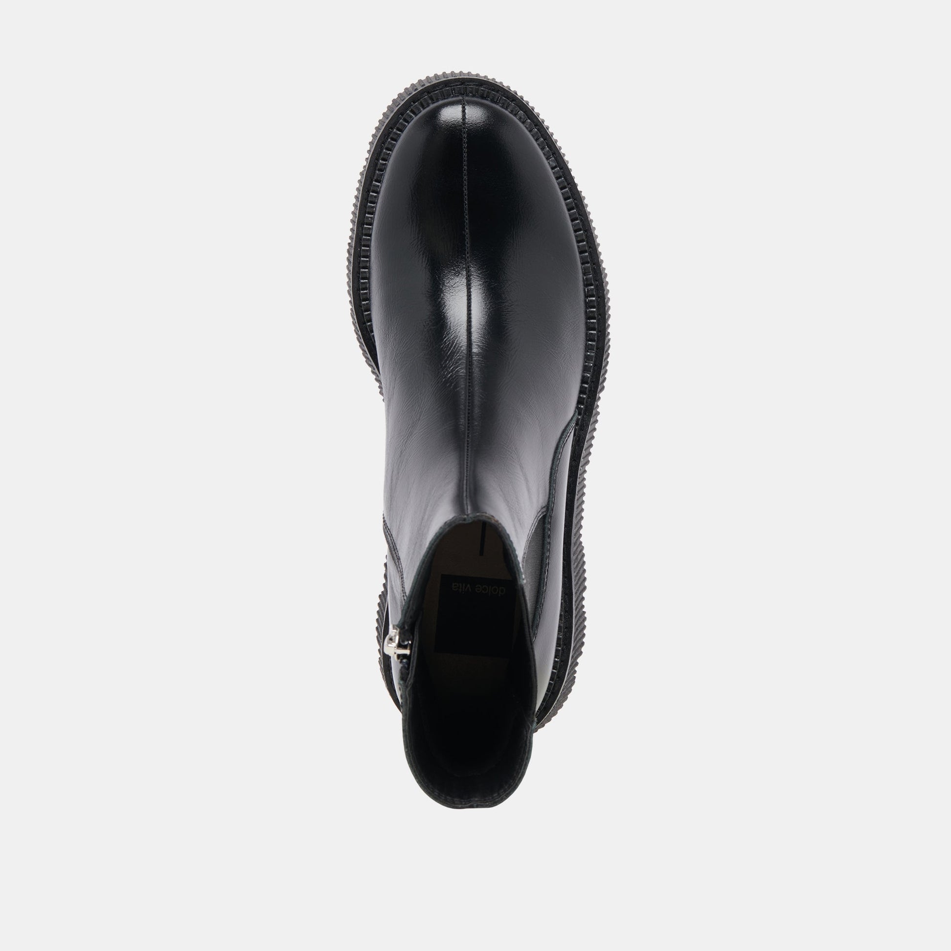 Dolce Vita Emmet H2O Waterproof Midnight Crinkle Patent Wide Boots