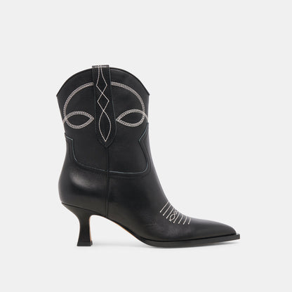 Dolce Vita ANGEL BOOTIES BLACK WHITE LEATHER
