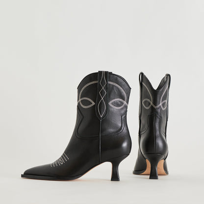 Dolce Vita ANGEL BOOTIES BLACK WHITE LEATHER