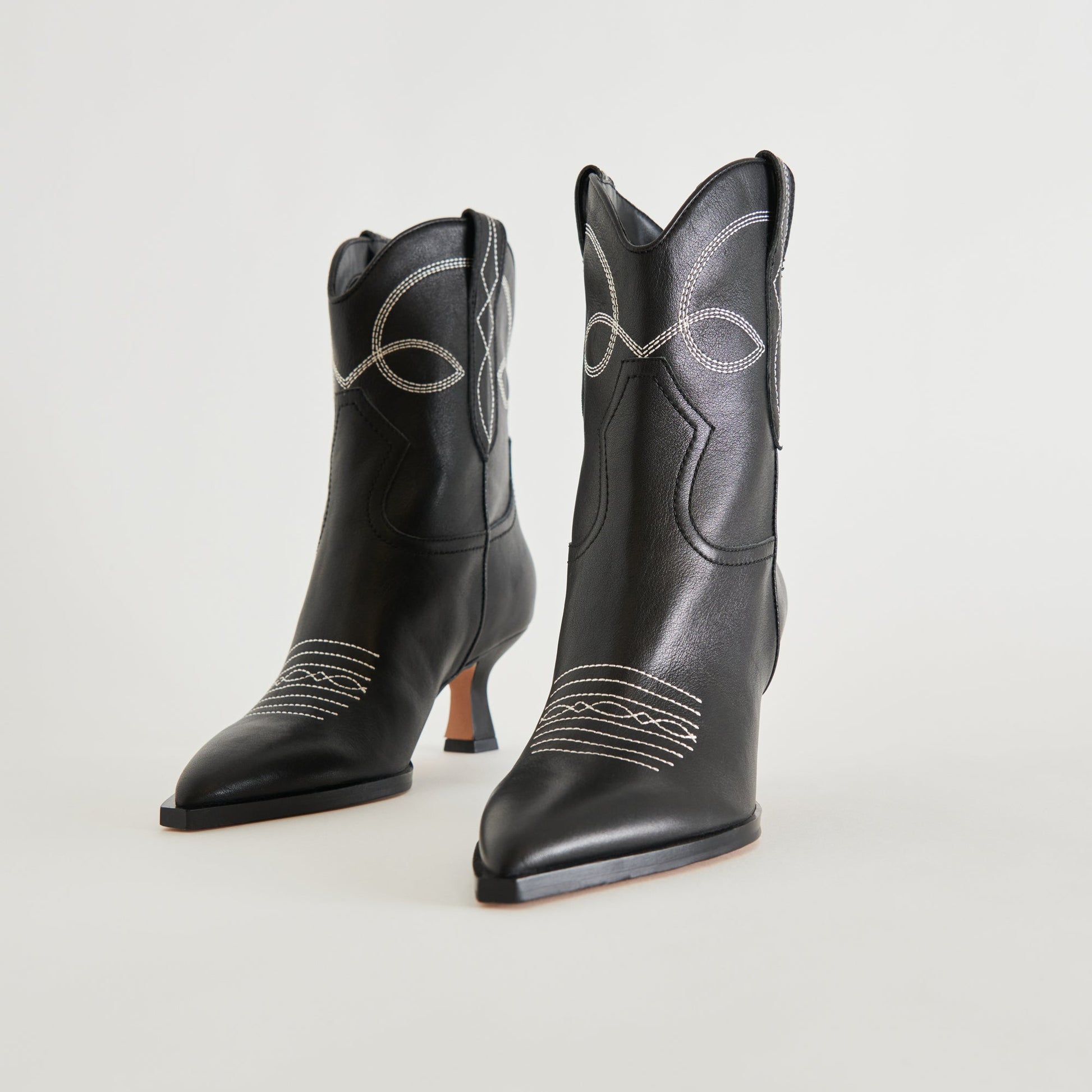 Dolce Vita ANGEL BOOTIES BLACK WHITE LEATHER