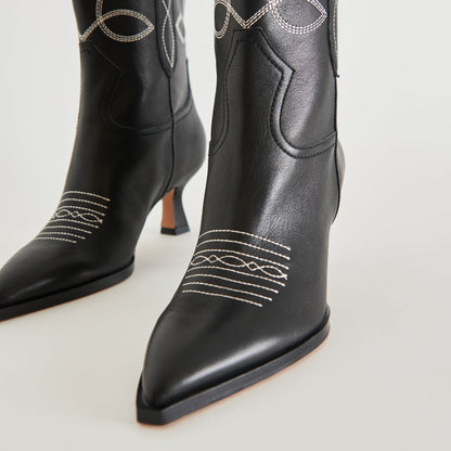 Dolce Vita ANGEL BOOTIES BLACK WHITE LEATHER