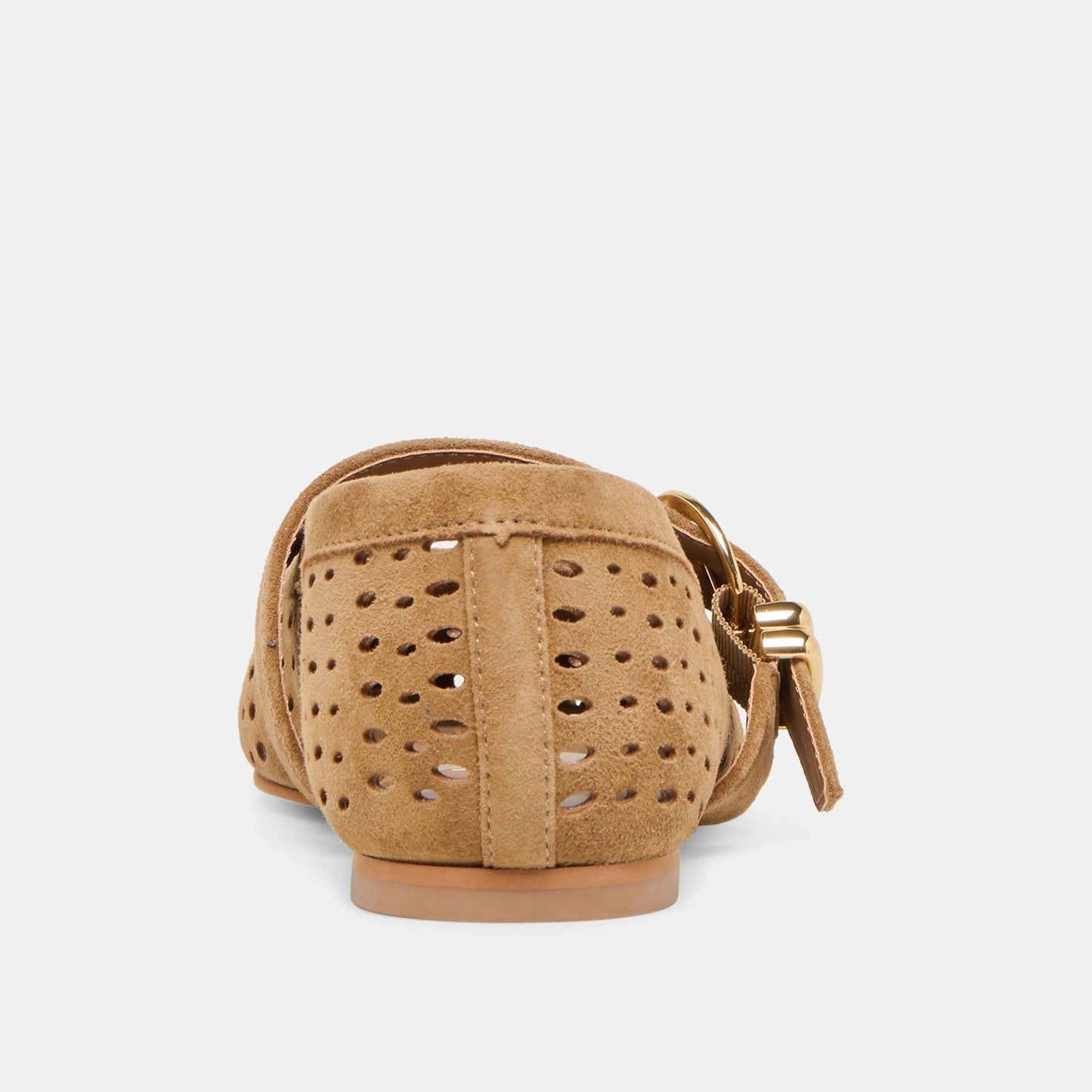 Dolce Vita Mikel Lt Brown Perforated Suede Ballet Flats