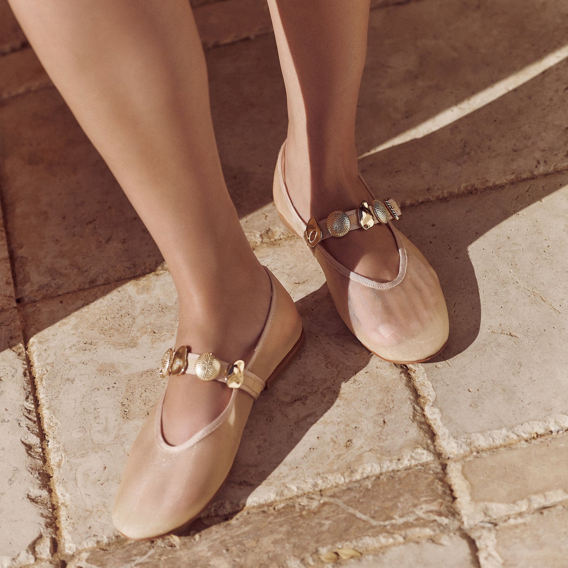 Dolce Vita Relan French Vanilla Mesh Ballet Flats