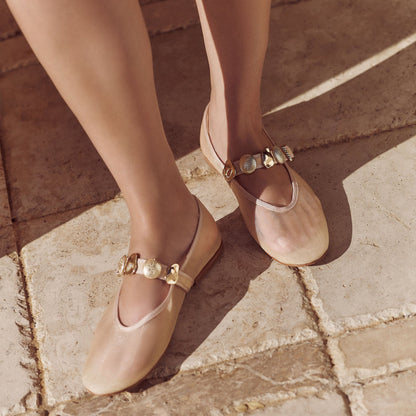 Dolce Vita Relan French Vanilla Mesh Ballet Flats