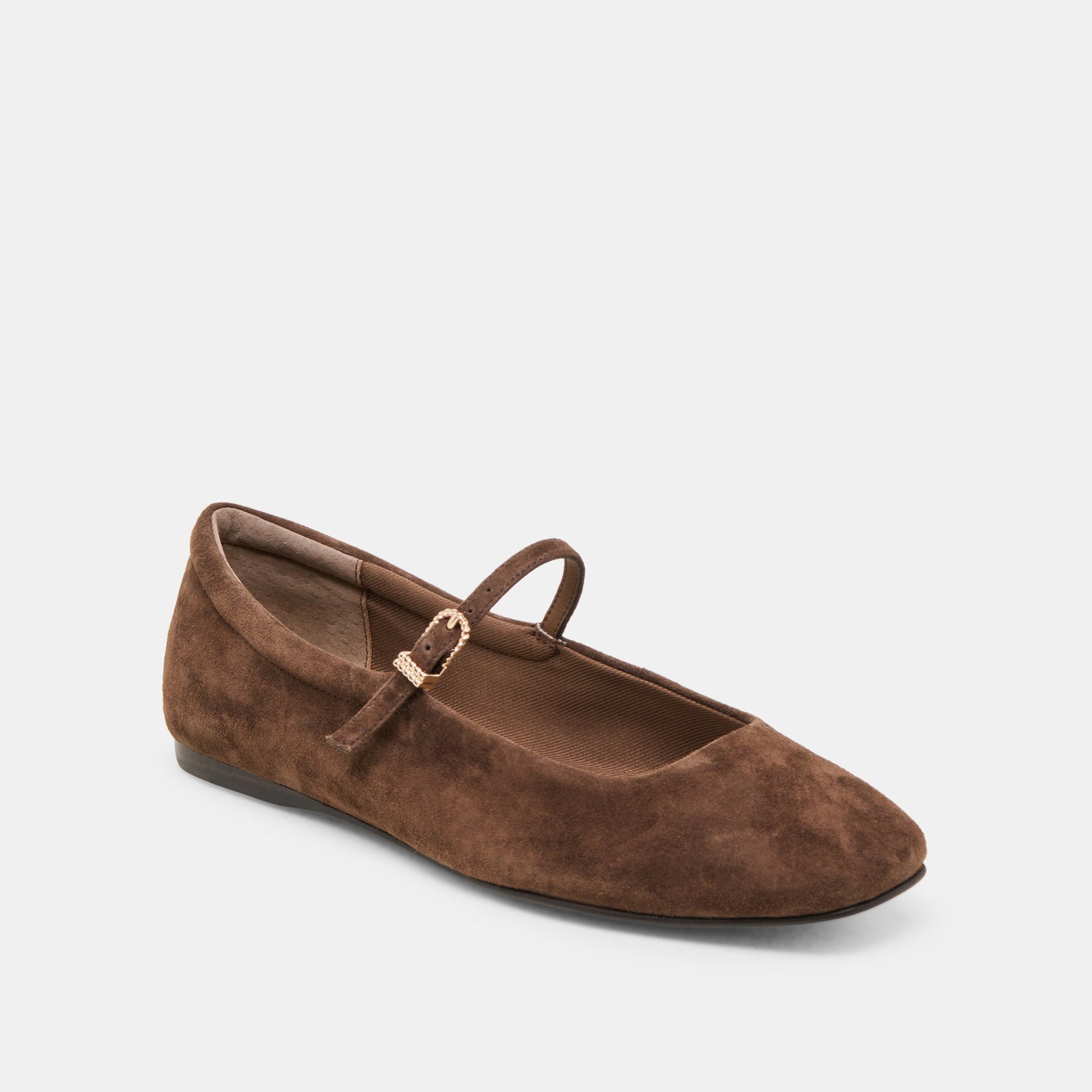 Dolce Vita Reyes Dk Brown Suede Ballet Flats
