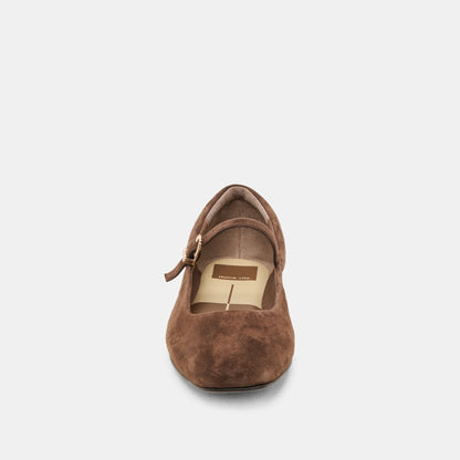 Dolce Vita Reyes Dk Brown Suede Ballet Flats