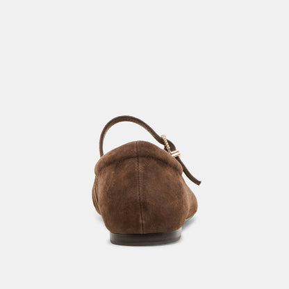Dolce Vita Reyes Dk Brown Suede Ballet Flats
