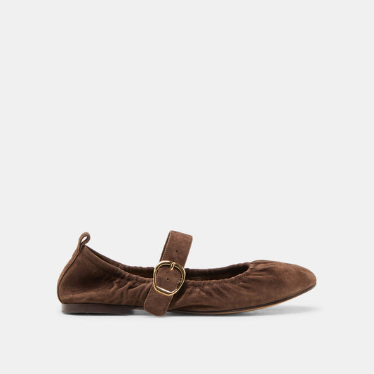 Dolce Vita Caely Dk Brown Suede Ballet Flats