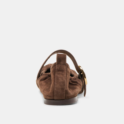 Dolce Vita Caely Dk Brown Suede Ballet Flats