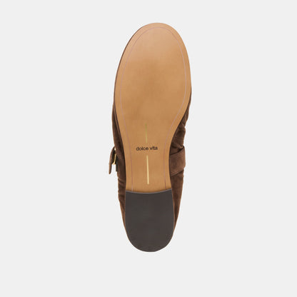 Dolce Vita Caely Dk Brown Suede Ballet Flats