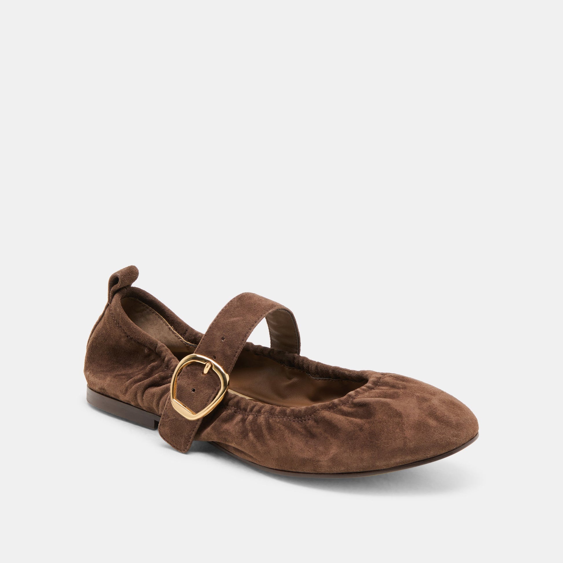 Dolce Vita Caely Dk Brown Suede Ballet Flats