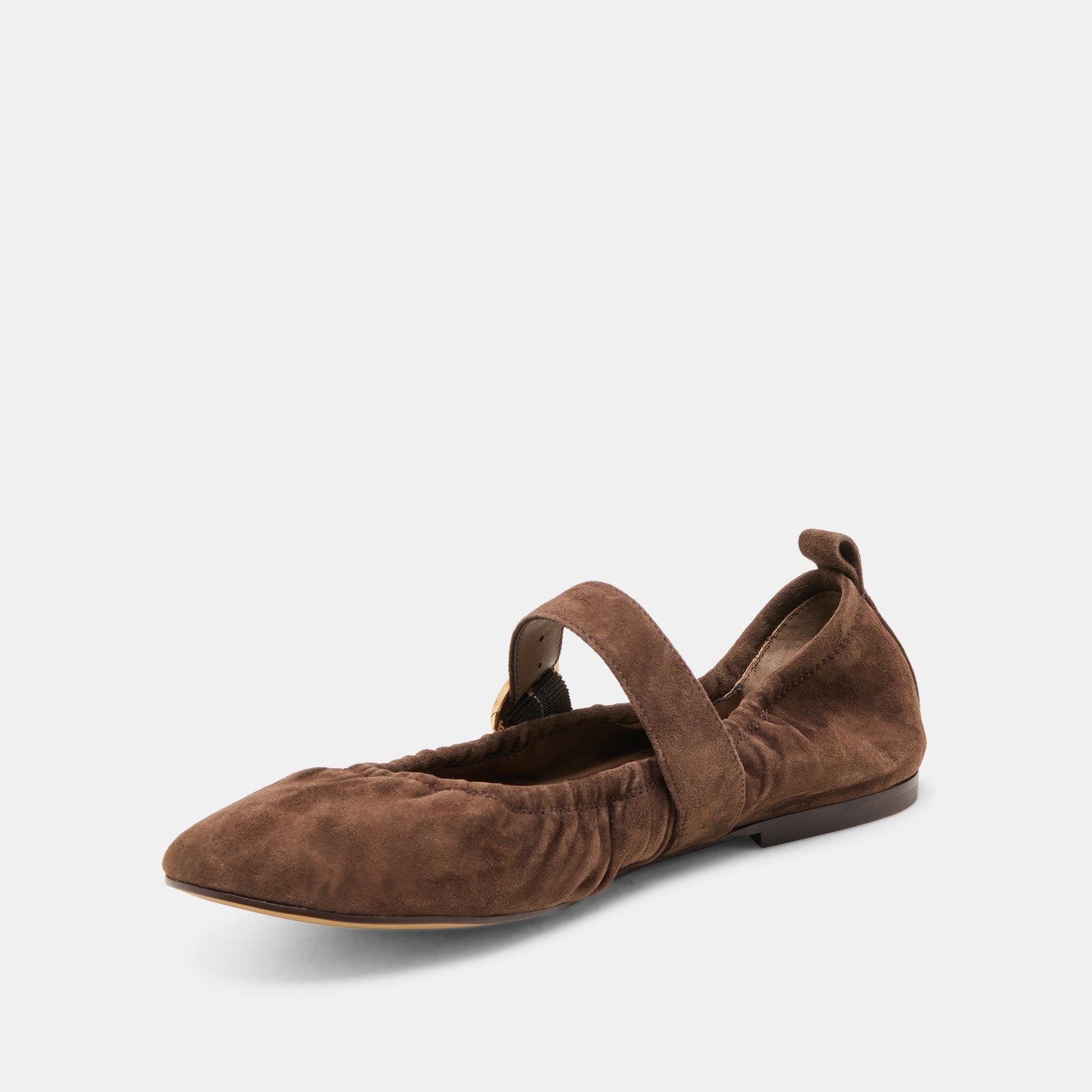 Dolce Vita Caely Dk Brown Suede Ballet Flats