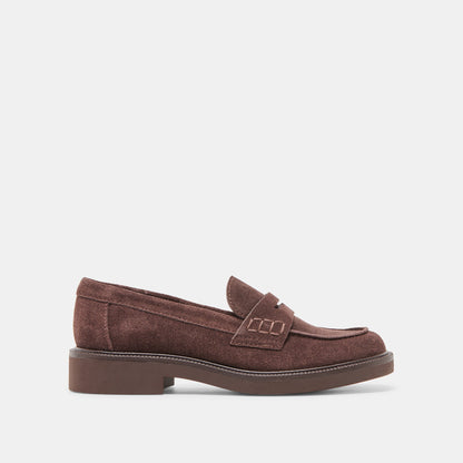 Dolce Vita Tiggy Mahogany Suede Loafers