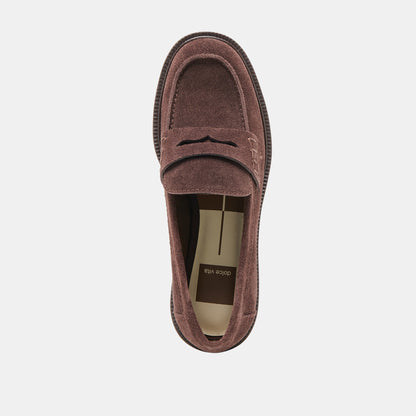 Dolce Vita Tiggy Mahogany Suede Loafers