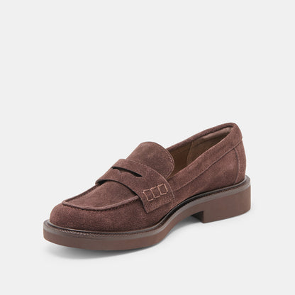 Dolce Vita Tiggy Mahogany Suede Loafers