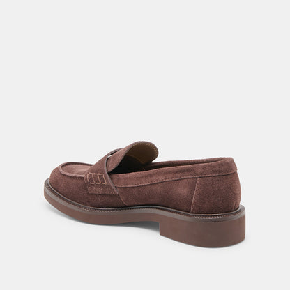 Dolce Vita Tiggy Mahogany Suede Loafers