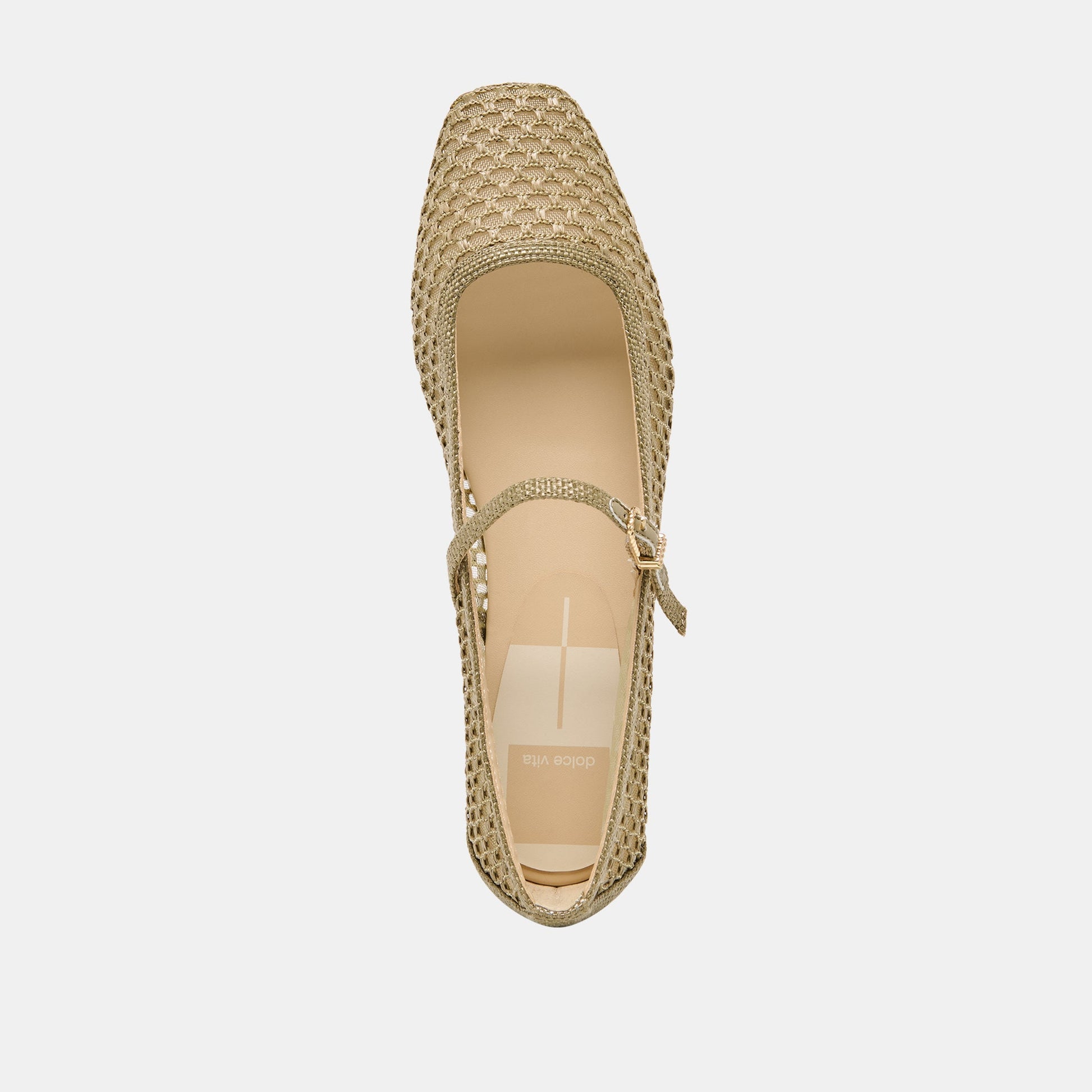 Dolce Vita Reyes Olive Woven Raffia Ballet Flats