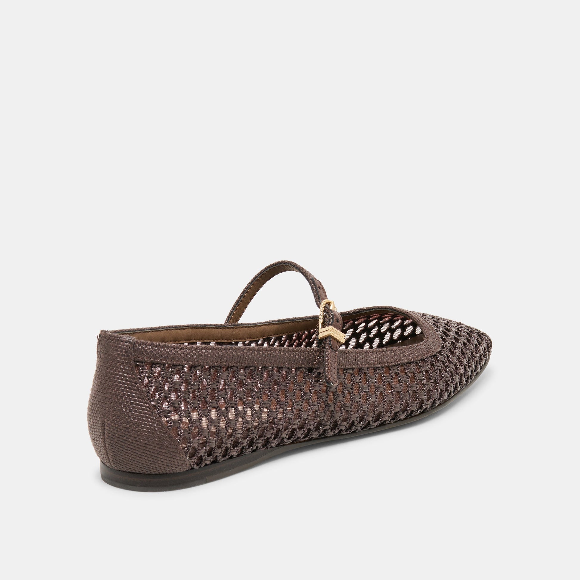 Dolce Vita Reyes Chocolate Woven Raffia Ballet Flats