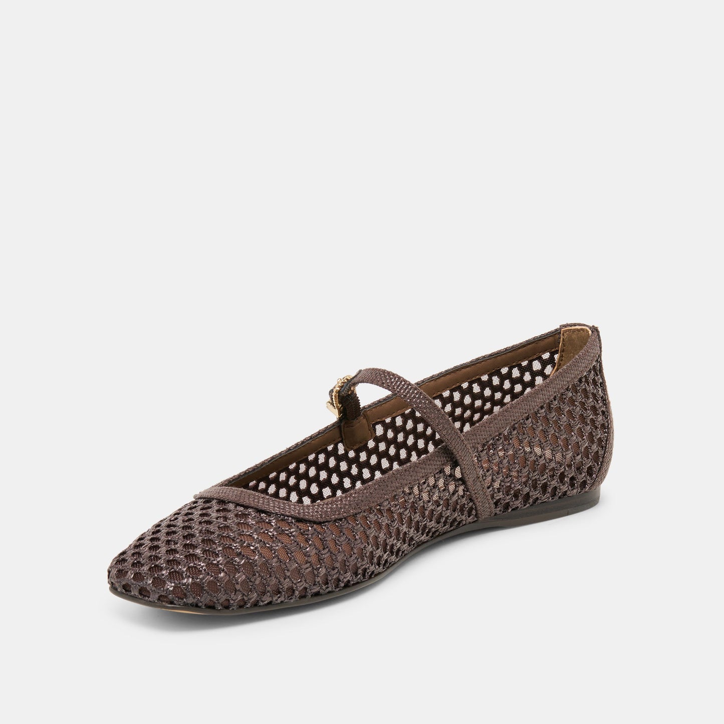 Dolce Vita Reyes Chocolate Woven Raffia Ballet Flats