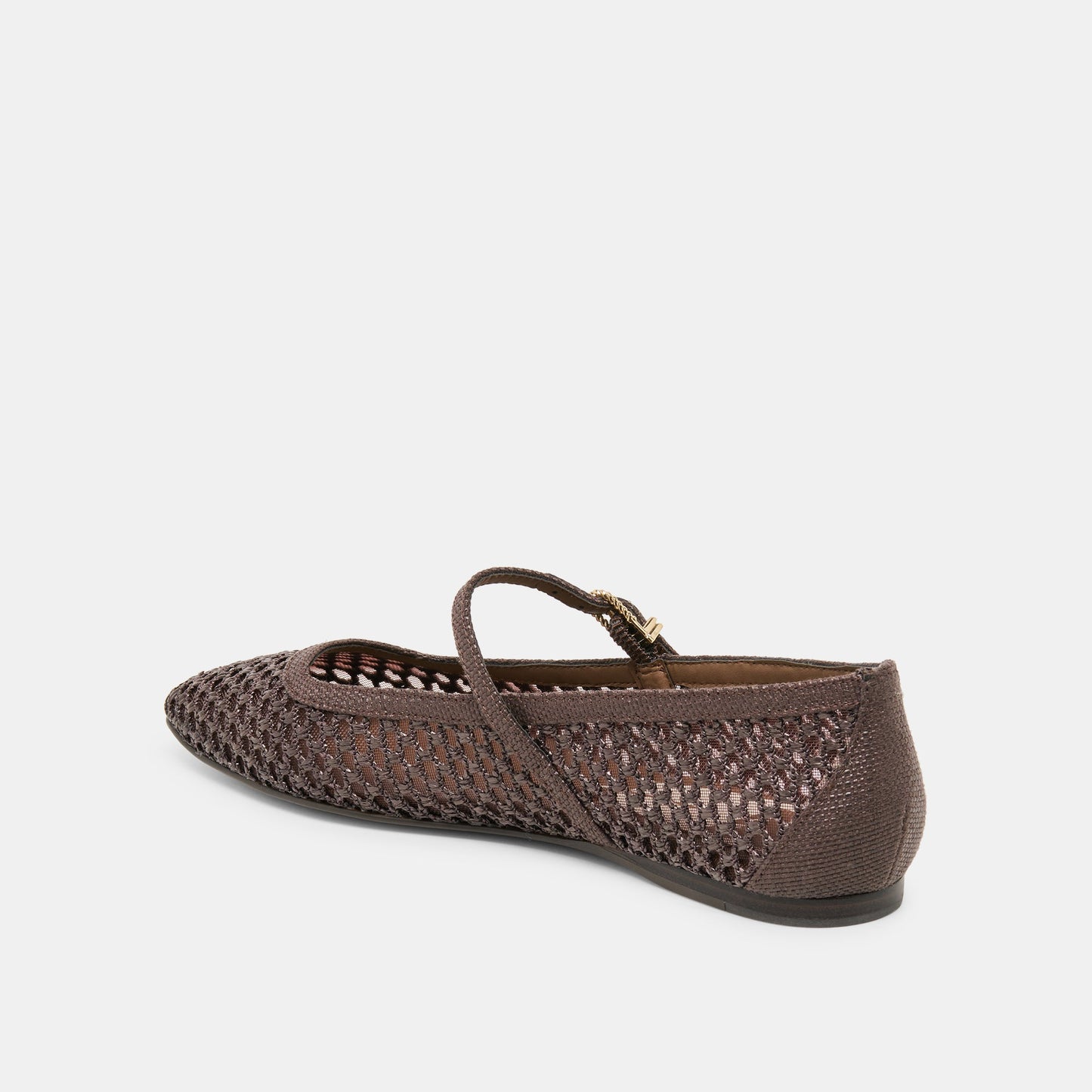 Dolce Vita Reyes Chocolate Woven Raffia Ballet Flats