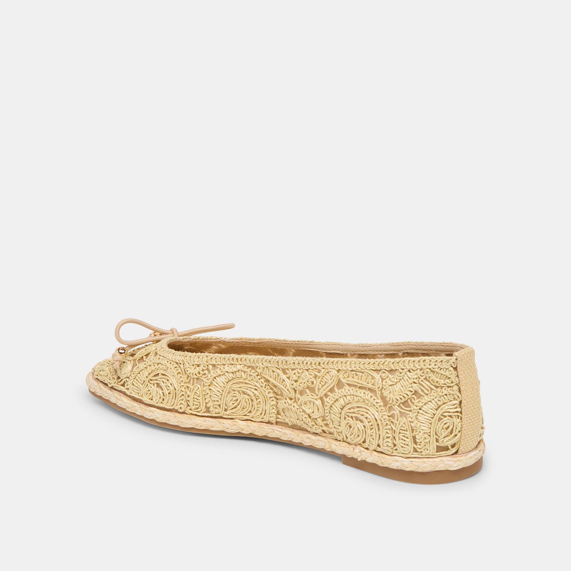 Dolce Vita Tianna Lt Natural Raffia Lace Ballet Flats