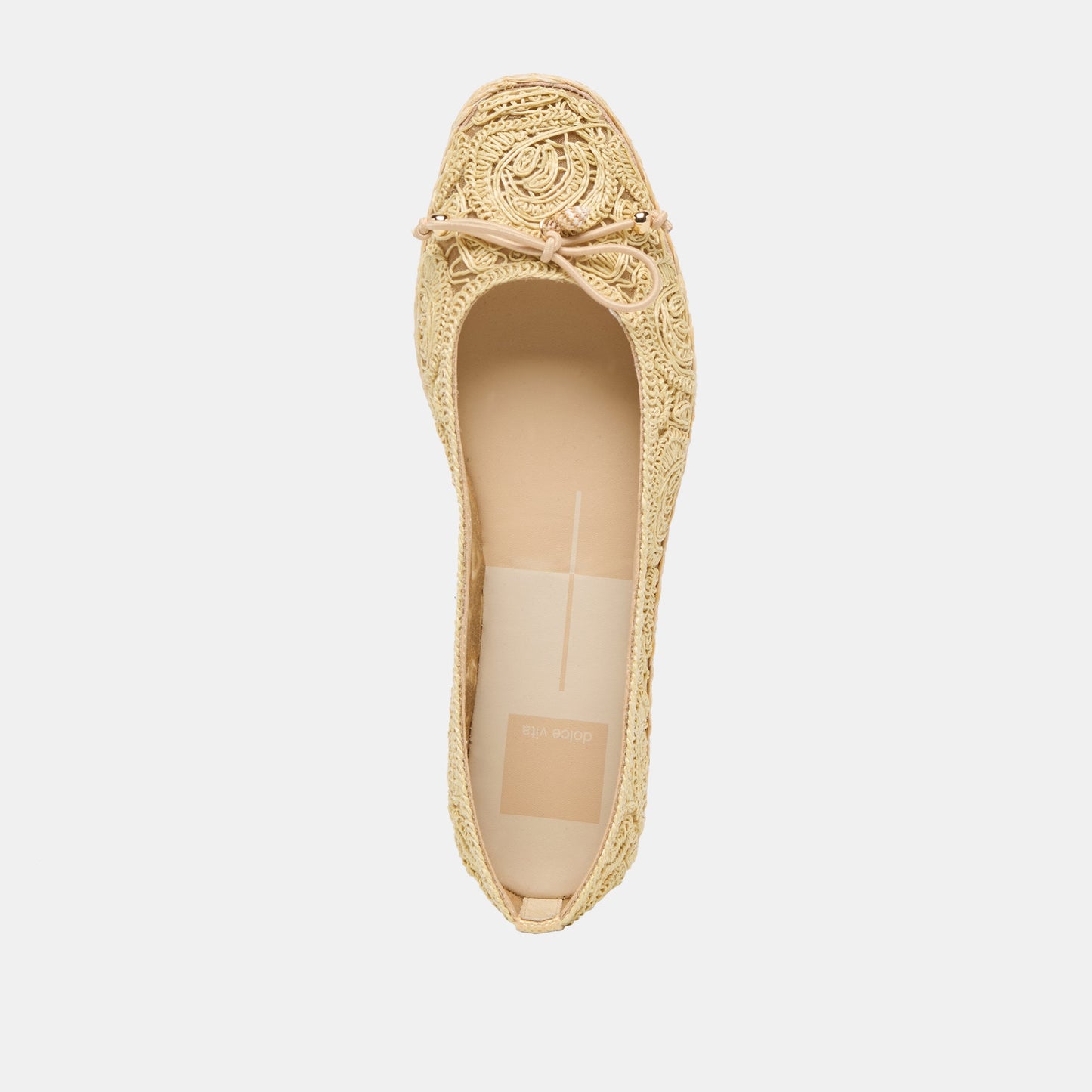 Dolce Vita Tianna Lt Natural Raffia Lace Ballet Flats