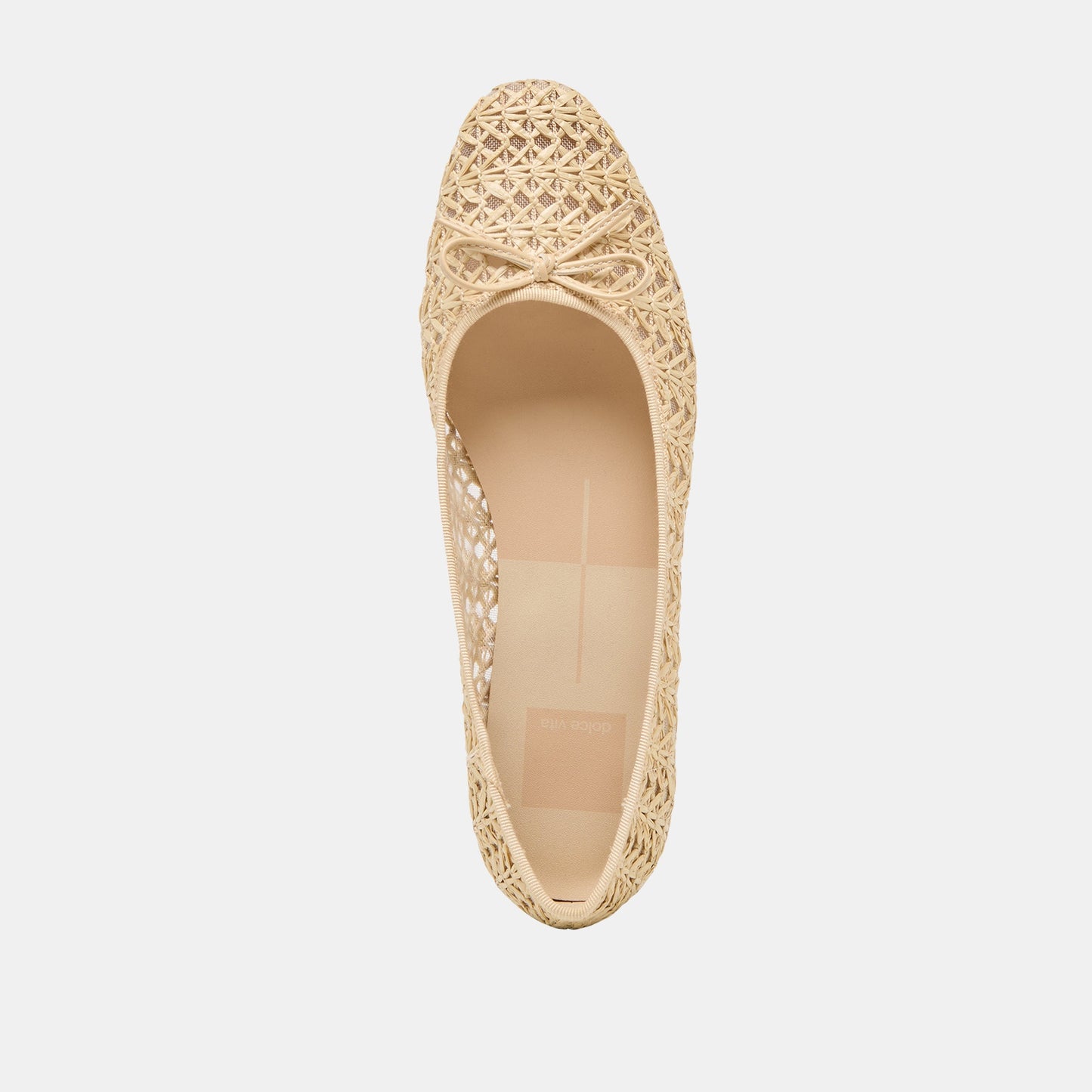 Dolce Vita Ulicia Lt Natural Cross Hatch Raffia Ballet Flats