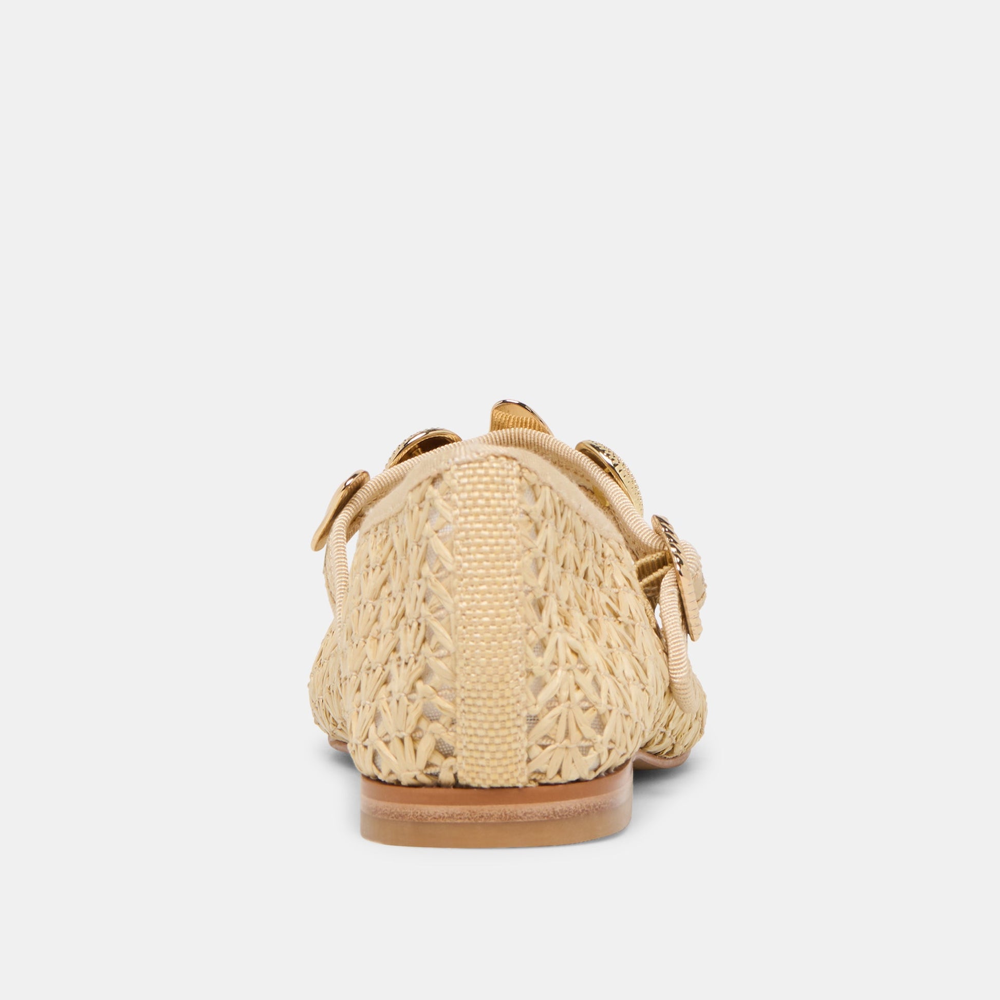 Dolce Vita Relan Natural Cross Hatch Raffia Ballet Flats