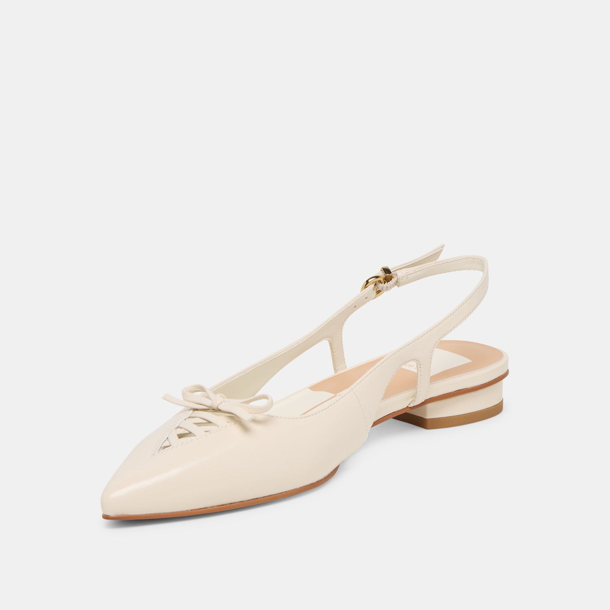 Dolce Vita Owana Off White Leather Flats