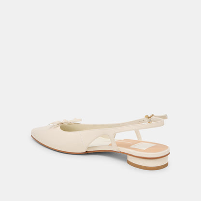 Dolce Vita Owana Off White Leather Flats