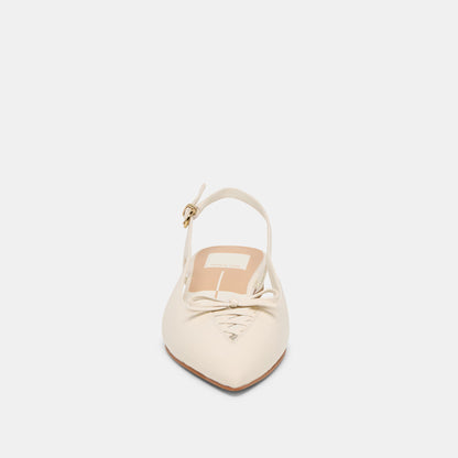 Dolce Vita Owana Off White Leather Flats