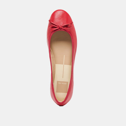 Dolce Vita Ritla Cherry Leather Ballet Flats