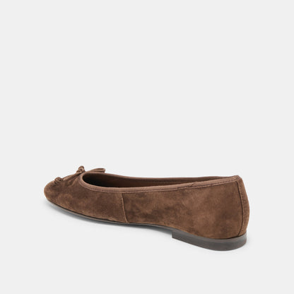 Dolce Vita Ritla Dk Brown Suede Ballet Flats