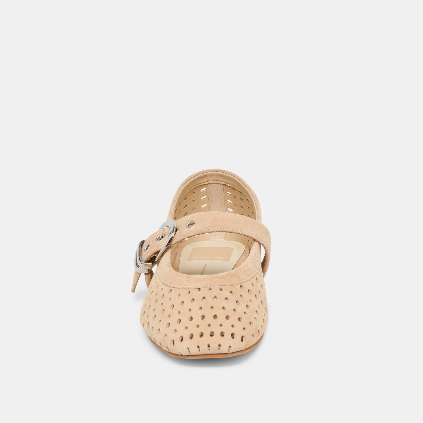 Dolce Vita Mikel Camel Perforated Suede Ballet Flats