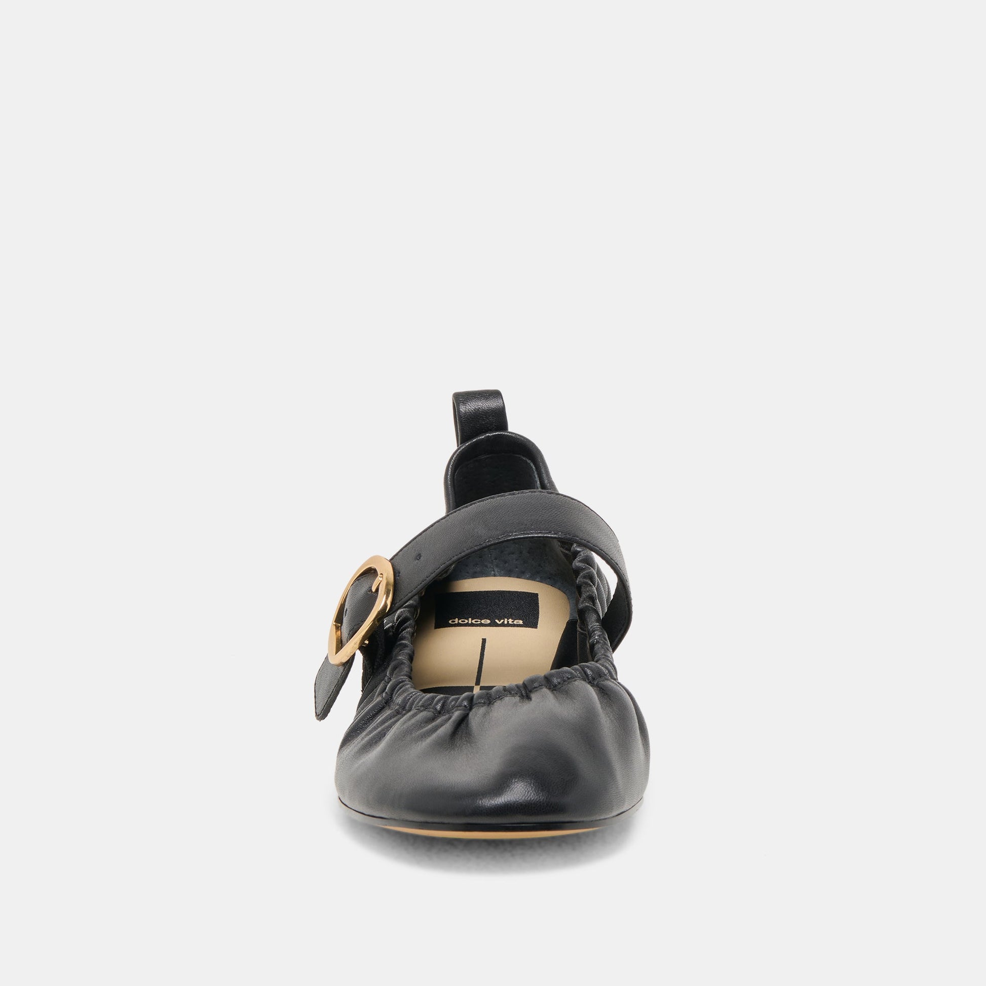 Dolce Vita Caely Black Leather Ballet Flats