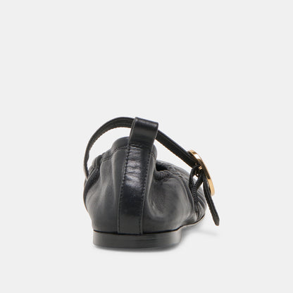 Dolce Vita Caely Black Leather Ballet Flats