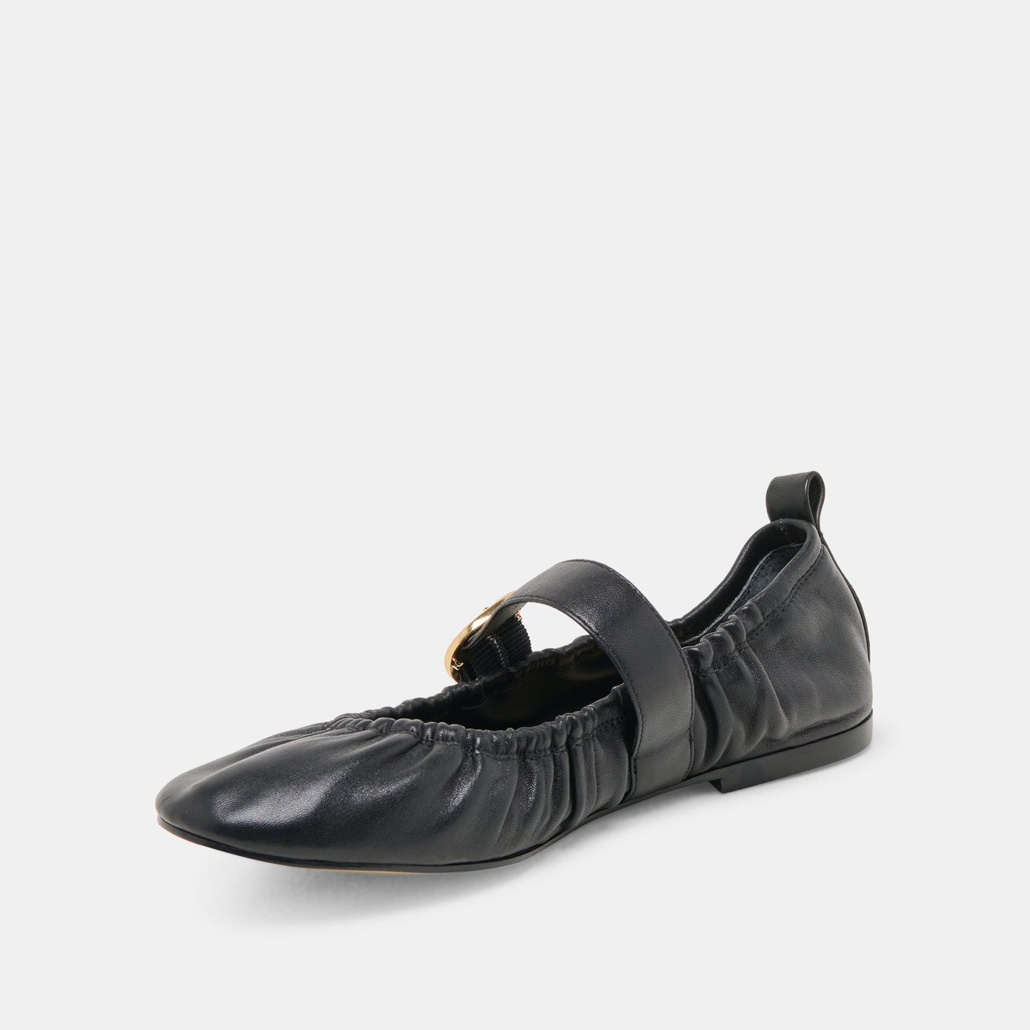 Dolce Vita Caely Black Leather Ballet Flats