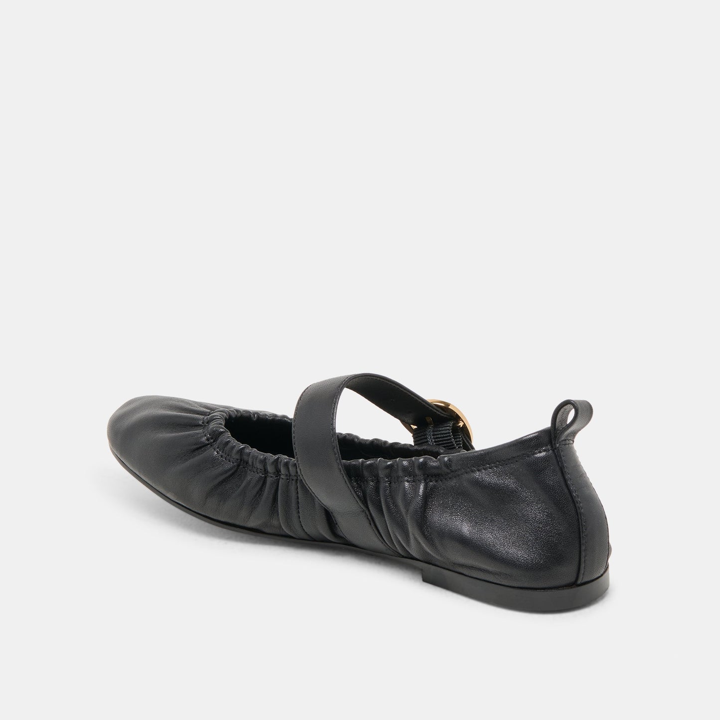 Dolce Vita Caely Black Leather Ballet Flats