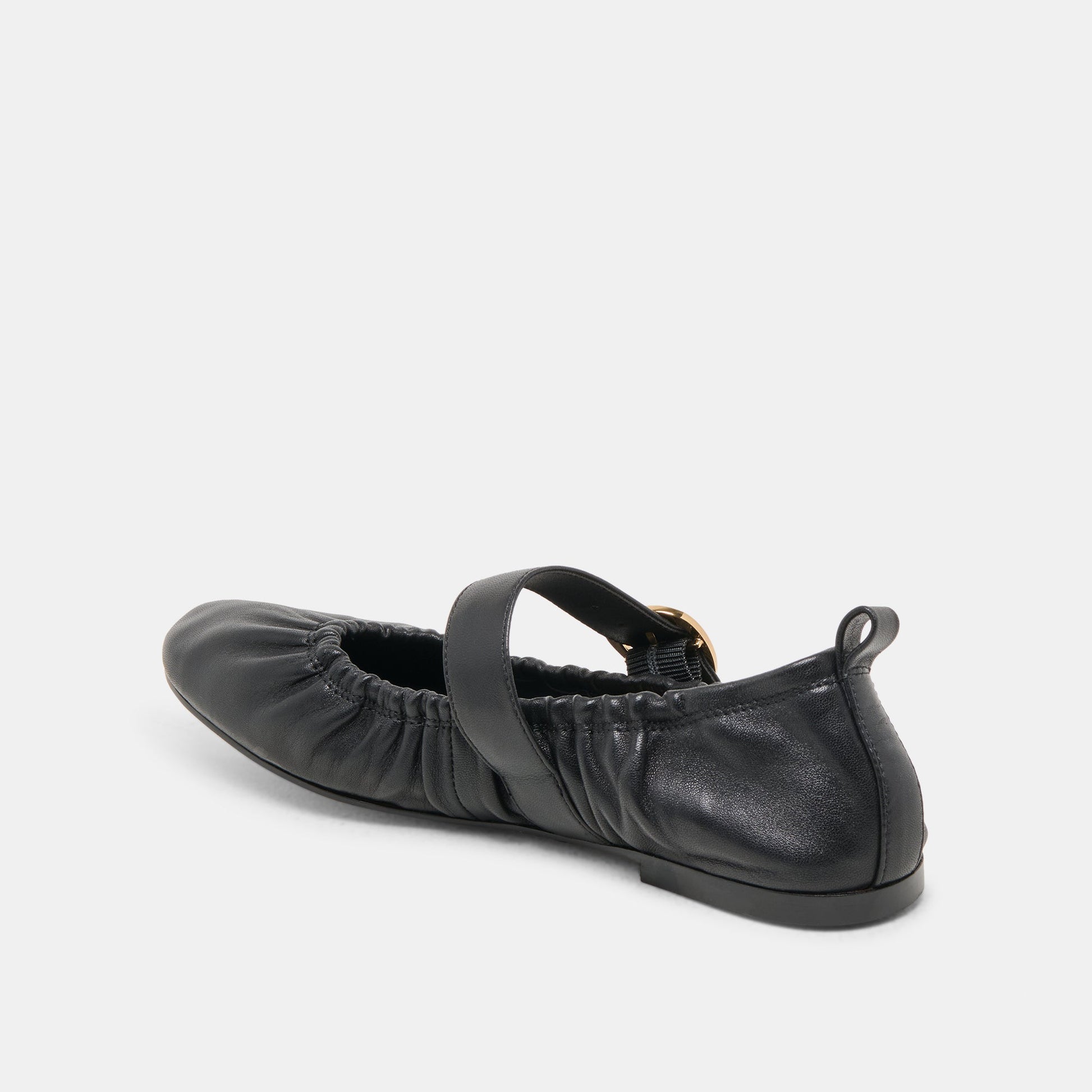 Dolce Vita Caely Black Leather Ballet Flats