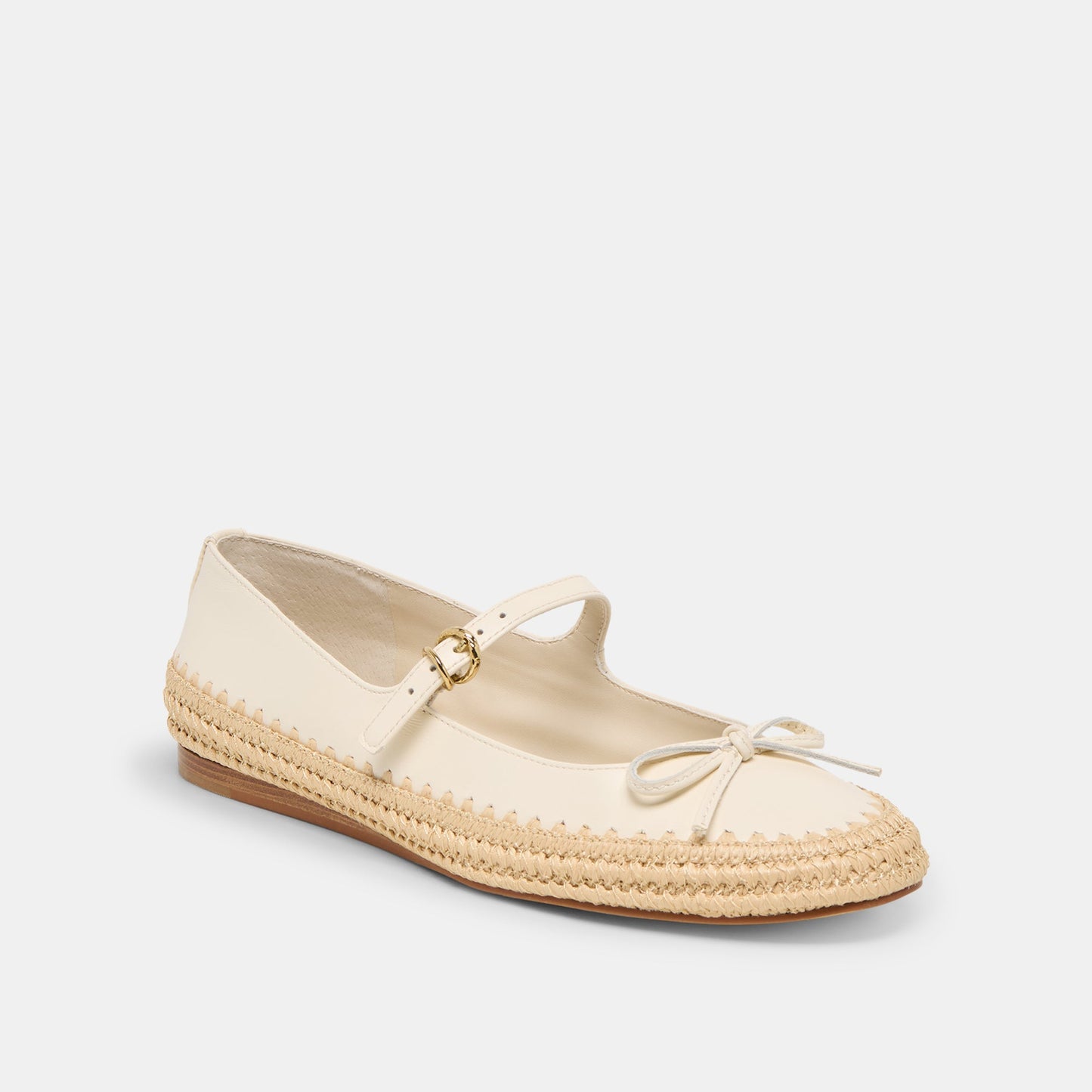 Dolce Vita Betony Off White Leather Ballet Flats