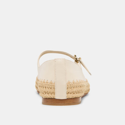 Dolce Vita Betony Off White Leather Ballet Flats