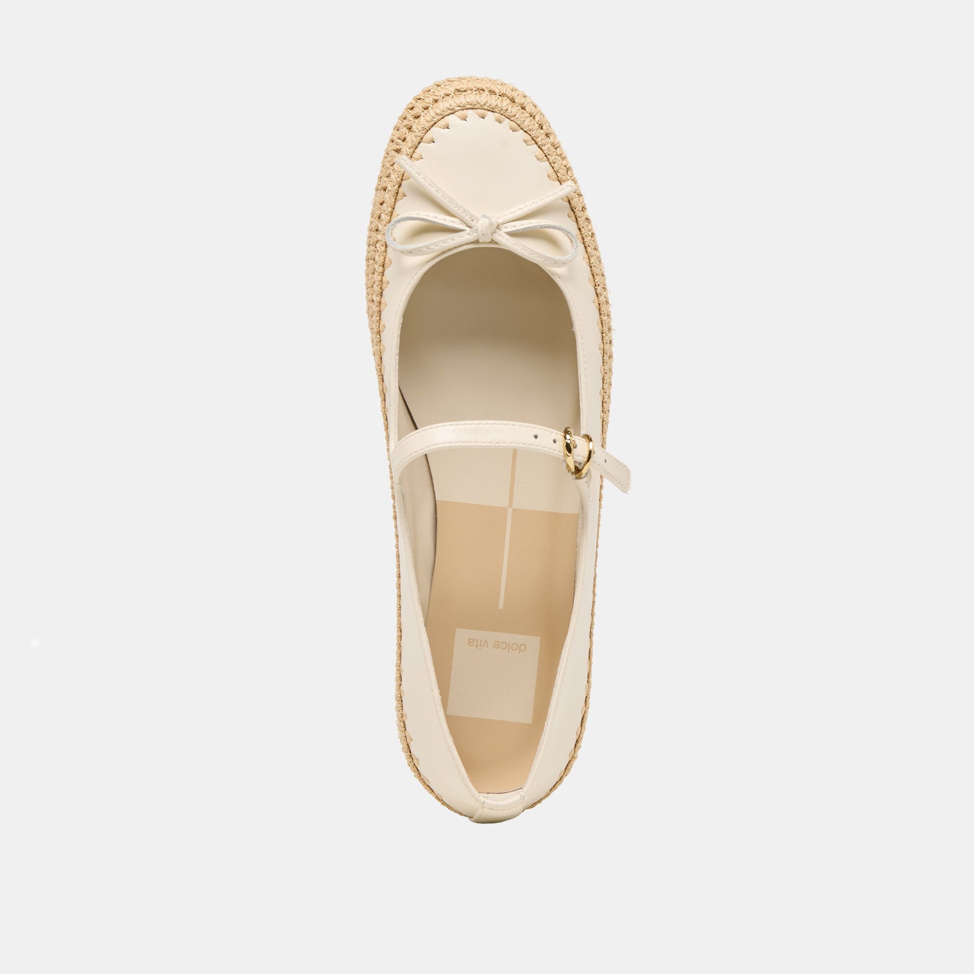 Dolce Vita Betony Off White Leather Ballet Flats