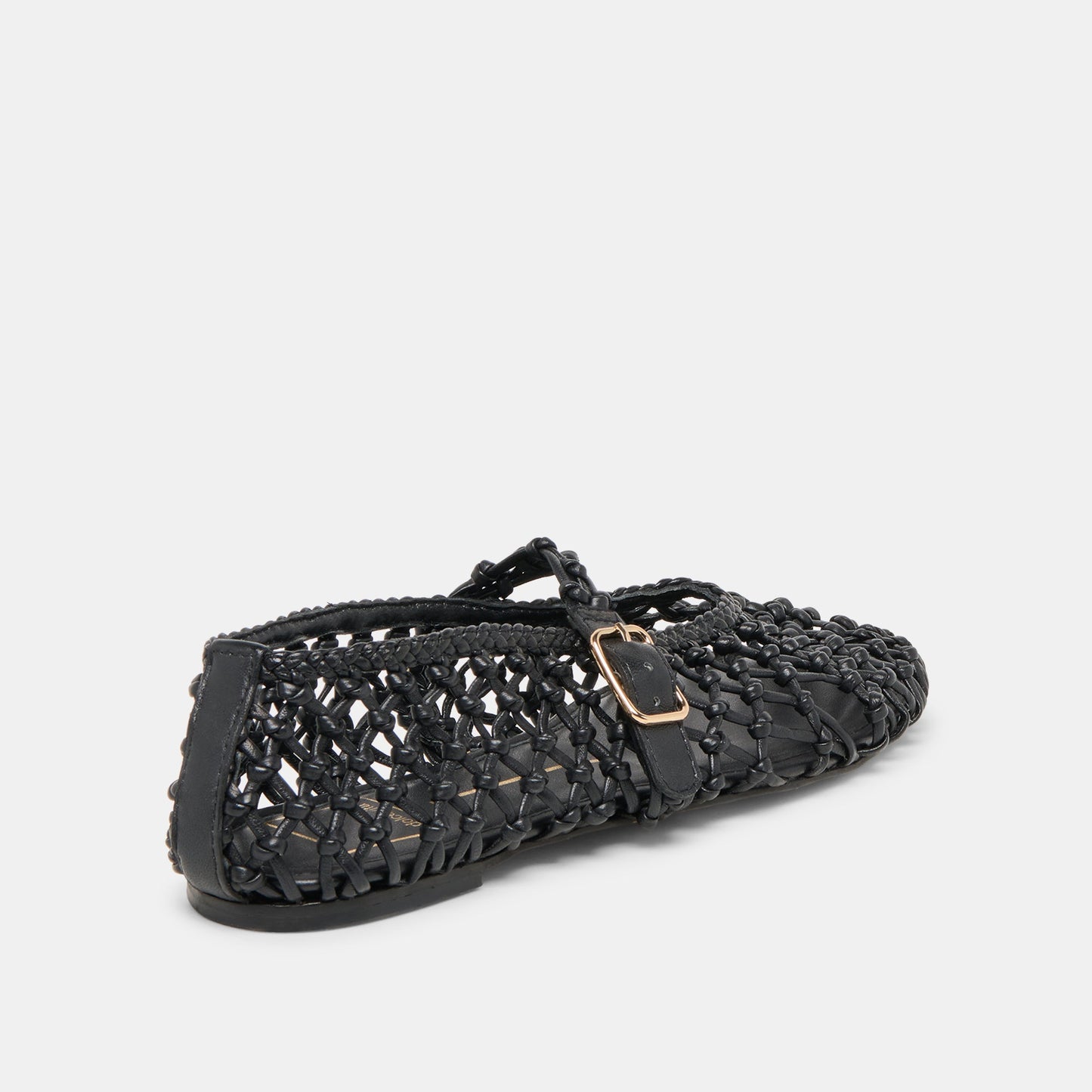 Dolce Vita Clair Black Woven Leather Ballet Flats