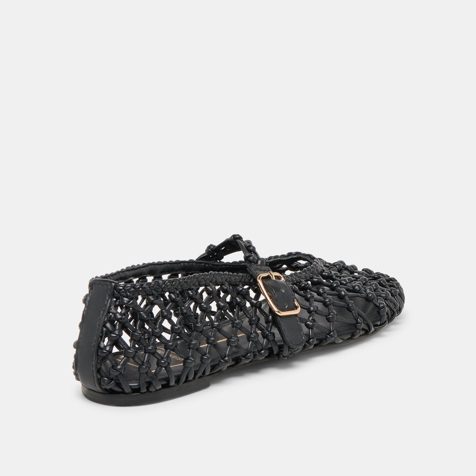 Dolce Vita Clair Black Woven Leather Ballet Flats