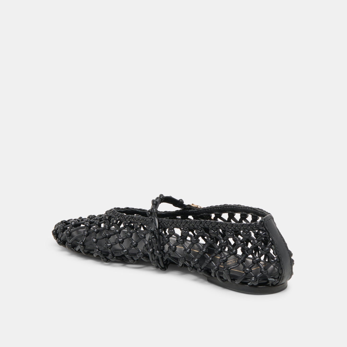 Dolce Vita Clair Black Woven Leather Ballet Flats